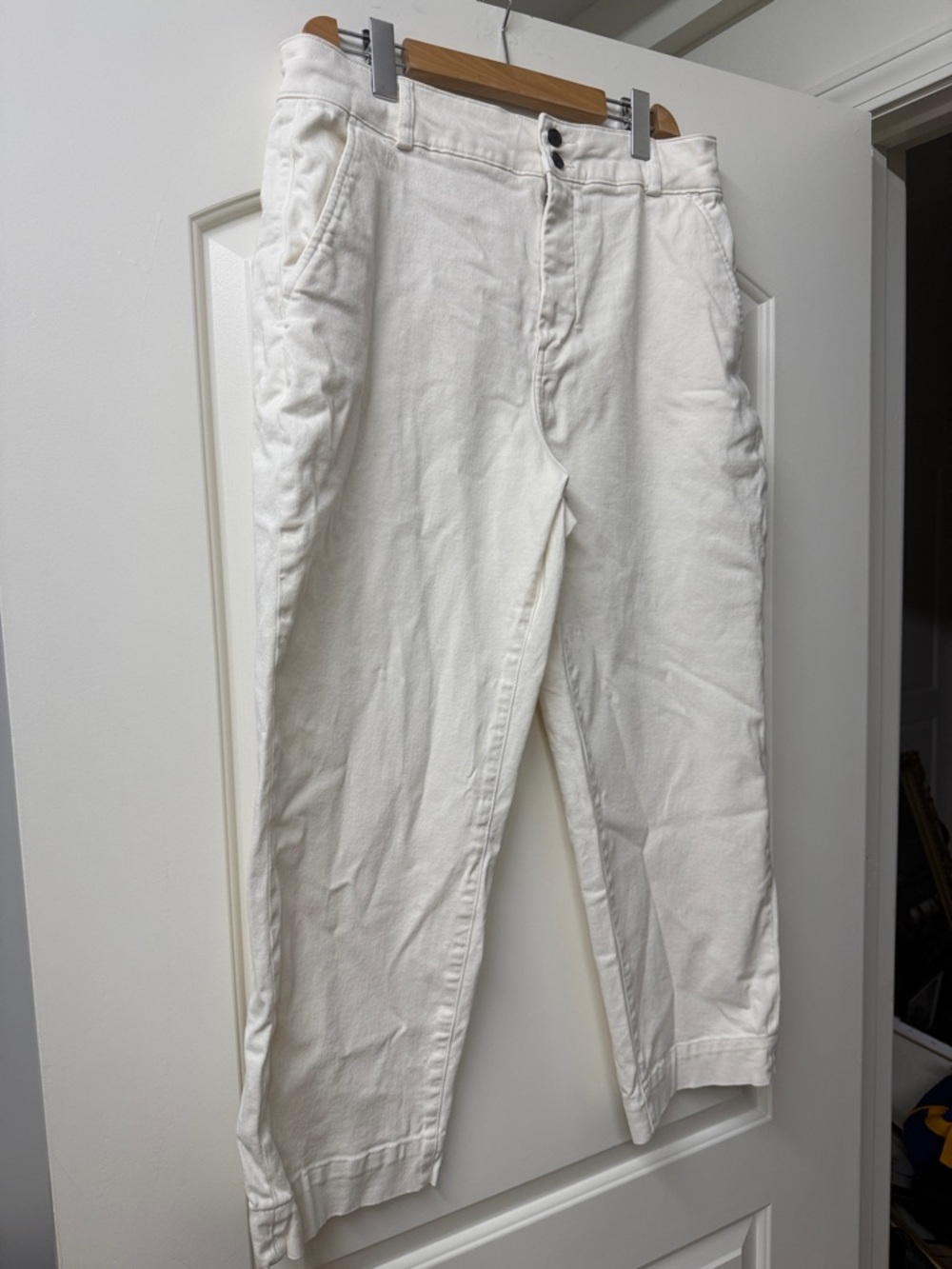 Everlane Off-White Cotton Chinos